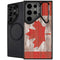 Canadian Flag Dark Wood Galaxy S25 Ultra Kickstand Case